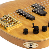 Sire Basses - P10 Dx4/nt - Swamp Ash + Flamed Maple 4-String Active Bass Guitar – Natural,