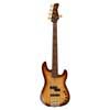 swamp ash + flamed maple 5-string active bass guitar tobacco sunburst, with hard case