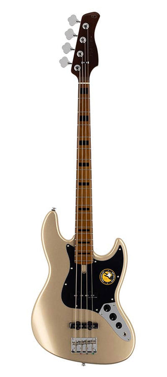 alder 4-string passive bass guitar champagne gold metallic