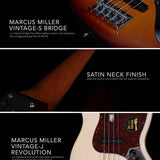 Sire Basses - V5 A4/cgm - Alder 4-String Passive Bass Guitar – Champagne Gold