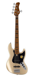 alder 5-string passive bass guitar champagne gold metallic