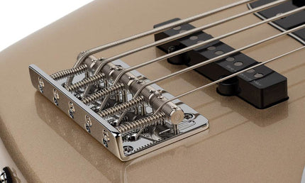 alder 5-string passive bass guitar champagne gold metallic