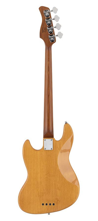 alder 4-string passive bass guitar natural