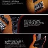 Sire Basses - V5r A5/nt - Alder 5-String Passive Bass Guitar – Natural