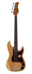 alder 4-string passive bass guitar natural