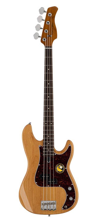 alder 4-string passive bass guitar natural