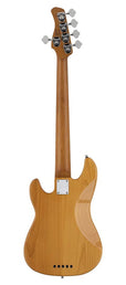 alder 5-string passive bass guitar natural