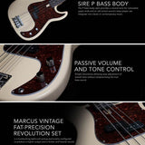 Sire Basses - P5r A5/nt - Alder 5-String Passive Bass Guitar – Natural