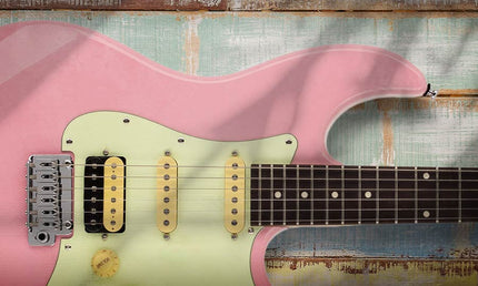 electric guitar S-style pink