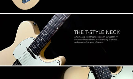 electric guitar T-style vintage white