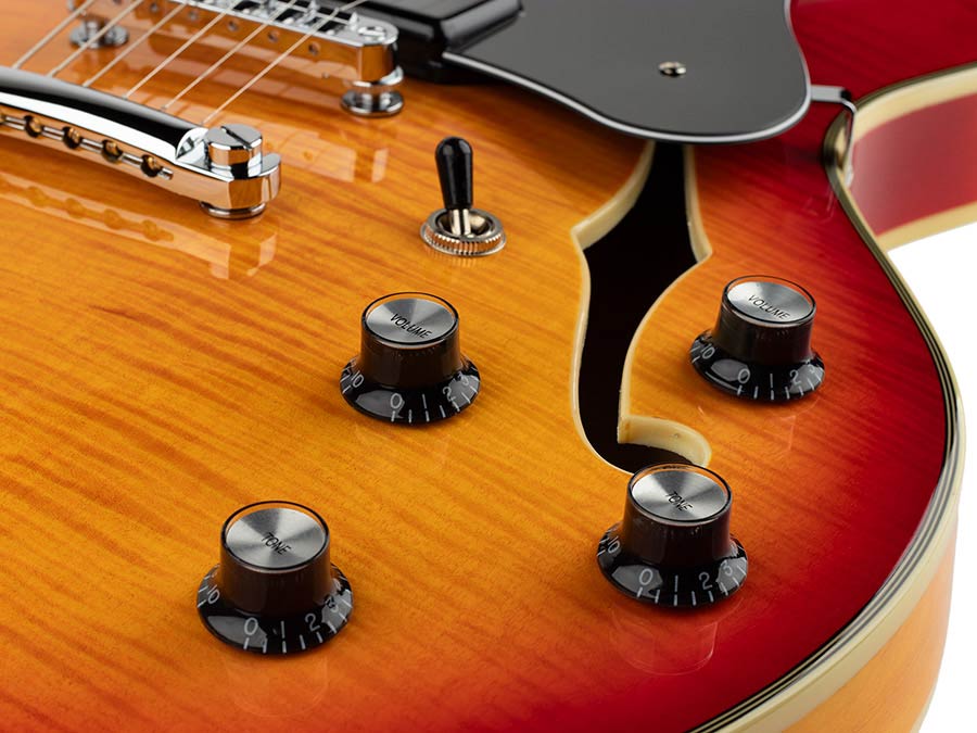 Sire Guitars - H7v/cs - Electric Guitar Archtop with P90s – Cherry Sunburst
