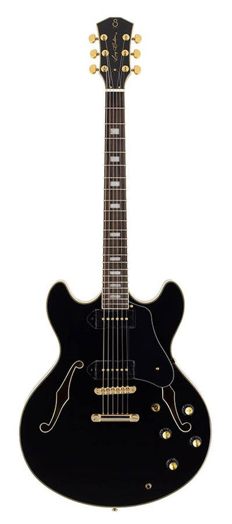 electric guitar archtop with P90s black