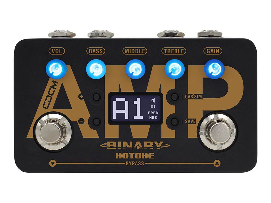 CDCM amp simulator pedal BINARY AMP, with 16 amp models