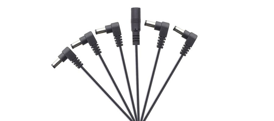 HoTone - DCA-5 - Power Distribution Cable with 5 Female Angled Connectors