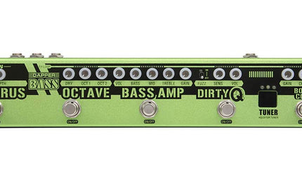 effect strip DAPPER BASS with tuner + chorus + octaver + EQ + FUZZ + compressor, with FX loop