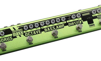 effect strip DAPPER BASS with tuner + chorus + octaver + EQ + FUZZ + compressor, with FX loop