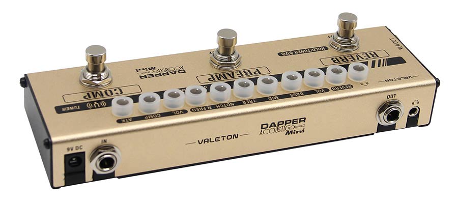 Valeton - Mes-4 - Effect Strip Dapper Acoustic Mini with Tuner + Compressor + Preamp + Reverb