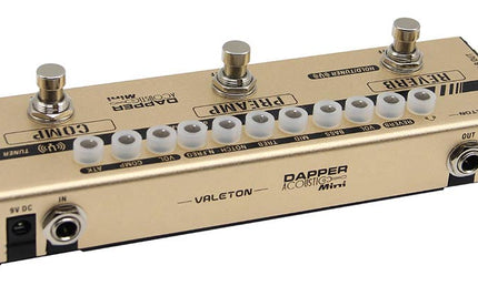 effect strip DAPPER ACOUSTIC MINI with tuner + compressor + preamp + reverb, with cab simulation