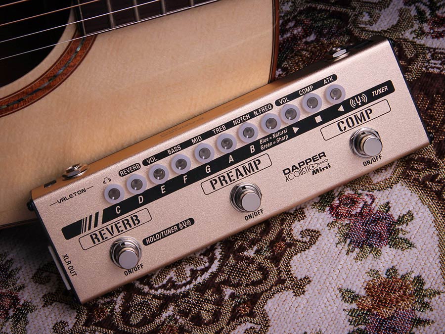Valeton - Mes-4 - Effect Strip Dapper Acoustic Mini with Tuner + Compressor + Preamp + Reverb