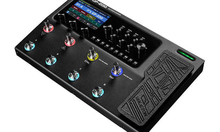 multi-effects processor with IR + amp/cab simulation + effects + looper + audio interface, 9V PSU