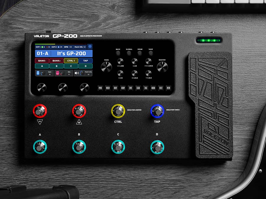 Valeton - Gp-200 - Multi-Effects Processor with Ir + Amp/cab Simulation + Effects + Looper + Audio Interface