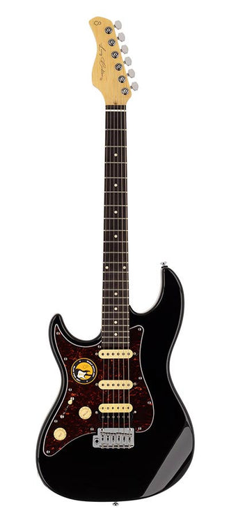 lefty electric guitar S-style black