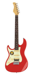 lefty electric guitar S-style red