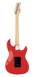 lefty electric guitar S-style red