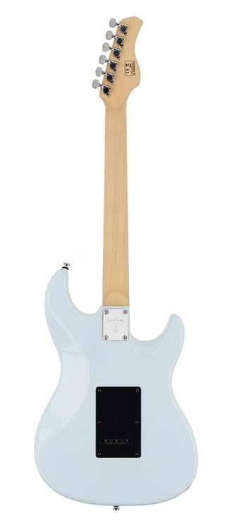 lefty electric guitar S-style sonic blue