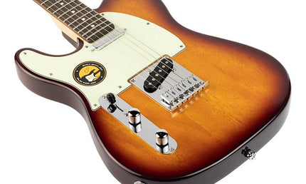 lefty electric guitar T-style tobacco sunburst