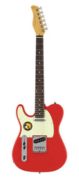 lefty electric guitar T-style Dakota red