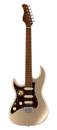 lefty electric guitar S-style champagne gold metallic