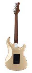 lefty electric guitar S-style champagne gold metallic