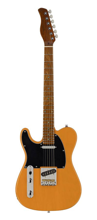 lefty electric guitar T-style butterscotch blonde