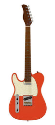 lefty electric guitar T-style fiesta red