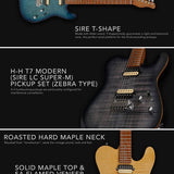 Sire Guitars - T7fml/nt - Lefty Electric Guitar T-Style Flamed Maple Top – Natural