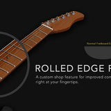 Sire Guitars - T7fml/tbk - Lefty Electric Guitar T-Style Flamed Maple Top – Transparent Black