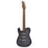 lefty electric guitar T-style flamed maple top transparent black