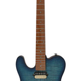 Sire Guitars - T7FML/TBL - lefty electric guitar T-style flamed maple top transparent blue – Transparent Blue