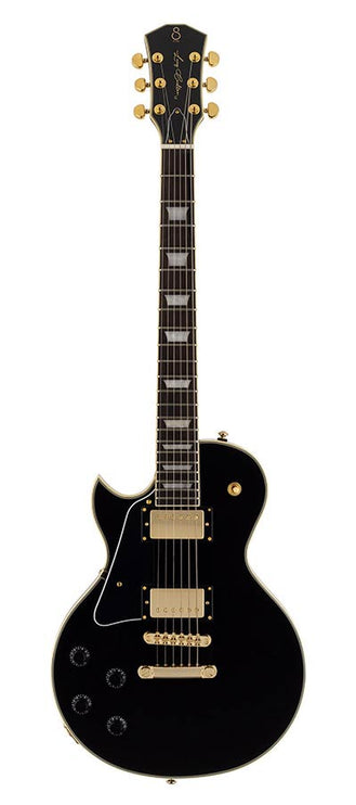 lefty electric guitar L-style black