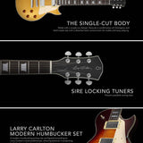 Sire Guitars - L7l/bk - Lefty Electric Guitar L-Style Black – Black