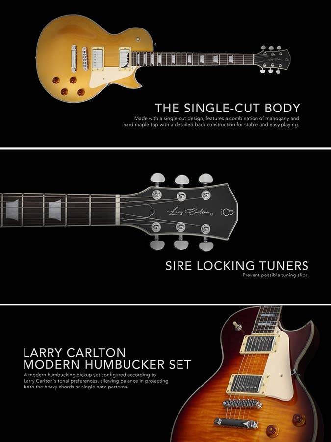 Sire Guitars - L7l/bk - Lefty Electric Guitar L-Style Black – Black