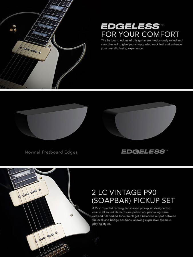 Sire Guitars - L7vl/gt - Lefty Electric Guitar L-Style with P90s Goldtop – Gold