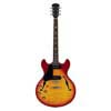 lefty electric guitar archtop with P90s cherry sunburst