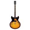 lefty electric guitar archtop with P90s vintage sunburst