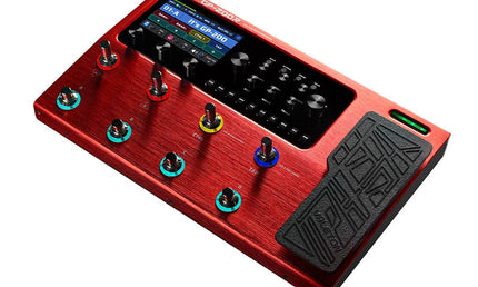 multi-effects processor with IR + amp/cab simulation + effects + looper + audio interface, 9V PSU