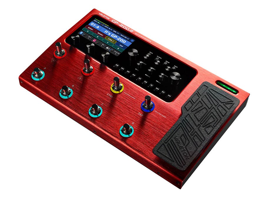 multi-effects processor with IR + amp/cab simulation + effects + looper + audio interface, 9V PSU