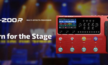 multi-effects processor with IR + amp/cab simulation + effects + looper + audio interface, 9V PSU