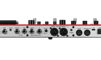 multi-effects processor with IR + amp/cab simulation + effects + looper + audio interface, 9V PSU