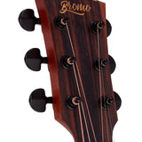 dreadnought guitar, spruce top, mahogany back & sides, amara ebony fb, natural